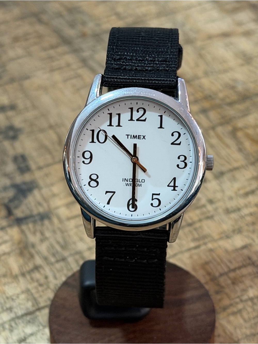 Timex Indiglo Men’s Watch - NEW Black Nylon Band + NEW Battery